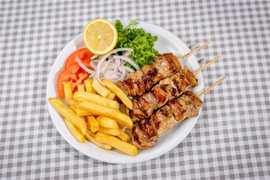 Serres Delivery Ο Βλάχος Μερίδα με Σουβλάκια